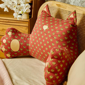 新春猫咪床头靠垫护腰大猫靠枕