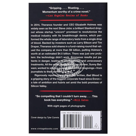 坏血：硅谷初创巨头的骗局 英文原版平装 Bad Blood: Secrets and Lies in a Silicon Valley Startup John Carreyrou 恶血滴血成金 商品图2