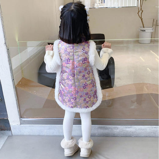 裁缝学苑TQ80汉服连衣裙亲子款拜年服夹棉背心裙纸样儿童新款打板 商品图3