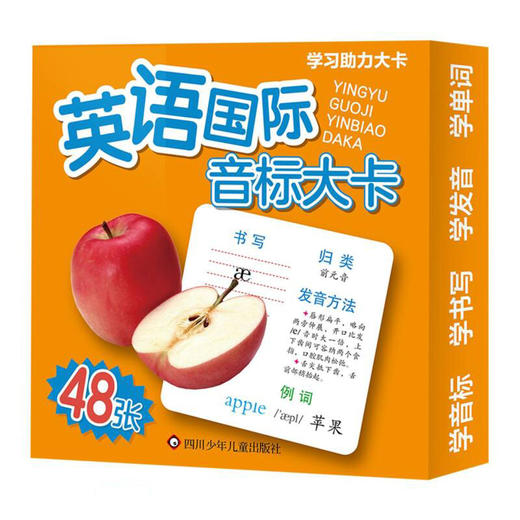 学习助力大卡/英语国际音标大卡 3-4-6岁宝宝学成语语文启蒙教具 商品图0