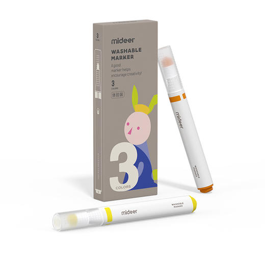 mideer弥鹿儿童小锥头可水洗水彩笔玩具宝宝涂鸦绘画入门启蒙玩具 商品图4