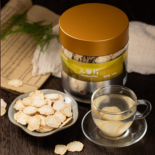 【官方正品】云南白药养生人参片150g道地吉林人参中药材足龄片大味浓补气生津安神泡茶煲汤泡酒 商品图5