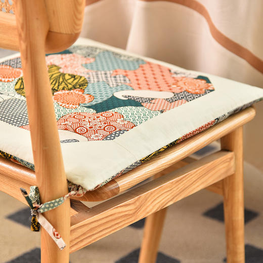 千山暮雪系列椅垫中式四季通用冬季加厚方形椅垫 商品图2