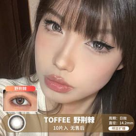 TOFFEE / 野荆棘 / 美瞳日抛 / 10片入 / 无售后 / 14.2mm / 明显扩瞳亚麻色锁边带边轻混血