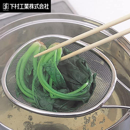 日本进口下村不锈钢超细过滤网沥水捞面饺子网筛 商品图3