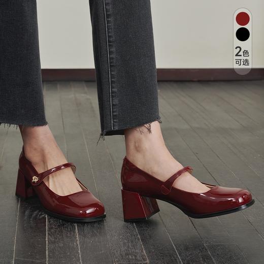 法式轻甜 方头粗跟玛丽珍鞋 AE0028234 商品图3