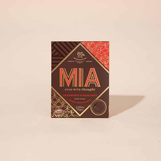 觅娅蔓越莓榛子巧克力制品75g 商品图0
