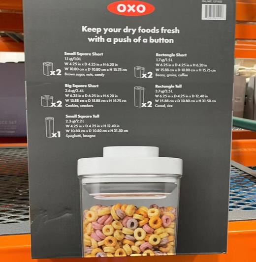 直邮！OXO SoftWorks 保鲜密封盒 9个装，模块化堆垛设计，方便收纳， 按压式密封盖   美国代购，无中文标签，介意慎拍 CO 商品图2