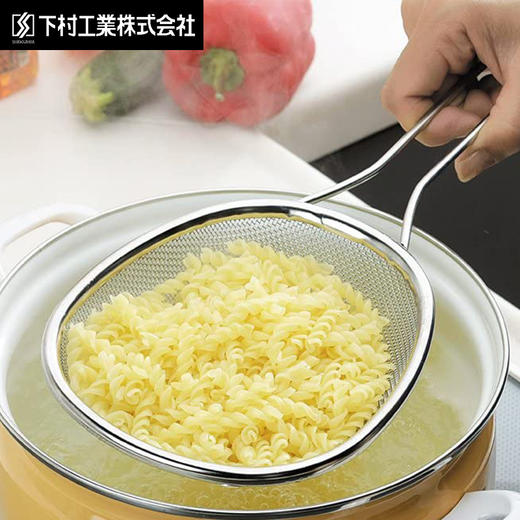 日本进口下村不锈钢超细过滤网沥水捞面饺子网筛 商品图1