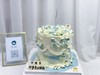 复古蓝加高裱花蛋糕 商品缩略图0