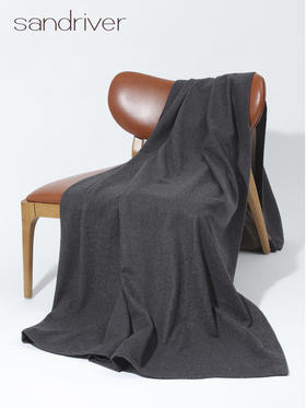 双面水波纹羊绒披毯 SJF95P719W