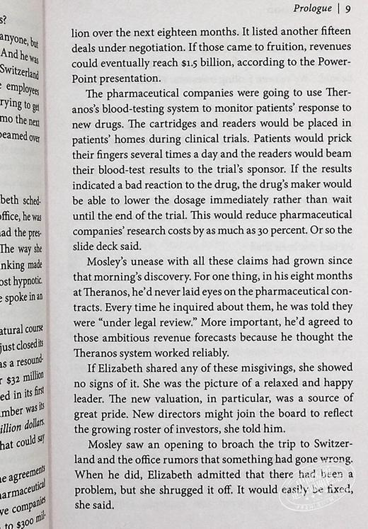 坏血：硅谷初创巨头的骗局 英文原版平装 Bad Blood: Secrets and Lies in a Silicon Valley Startup John Carreyrou 恶血滴血成金 商品图8