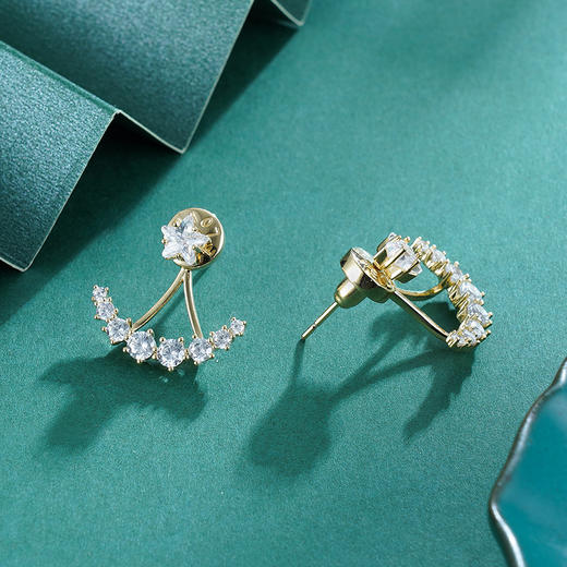 子佩集S925银【星悦】耳钉【Z12604】镀金2301 商品图2