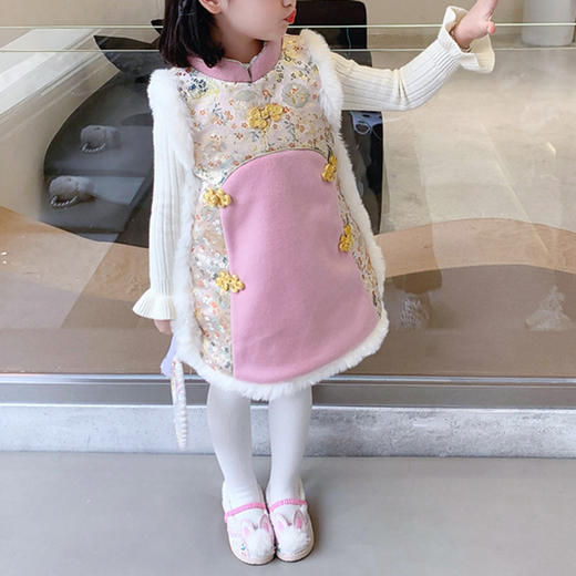 裁缝学苑TQ80汉服连衣裙亲子款拜年服夹棉背心裙纸样儿童新款打板 商品图2