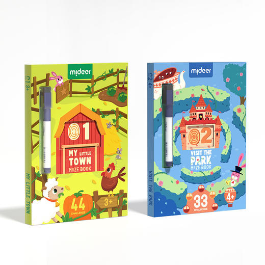 mideer弥鹿进阶场景式迷宫训练玩具儿童控笔运笔早教启蒙教具套装 商品图4