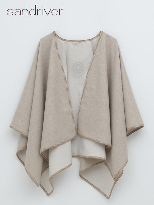 羊绒锁边U型披肩 SJF95P708B 商品图0