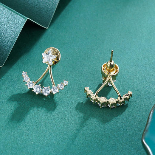 子佩集S925银【星悦】耳钉【Z12604】镀金2301 商品图3