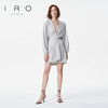 【2F】IRO春季新款法式轻奢女装纯色收腰V领褶皱不规则连衣裙 商品缩略图2