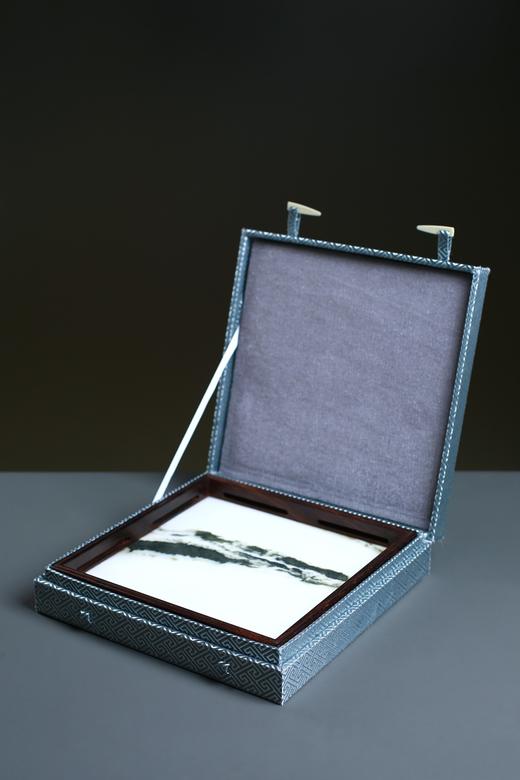 SDMG0054°大红酸枝嵌云石承盘 商品图8