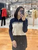 海军风拼色针织开衫 商品缩略图2