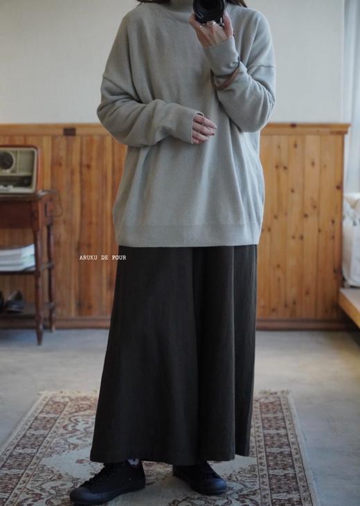 evam eva杏色黑色高领毛衣 商品图2