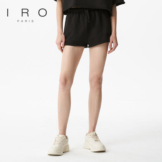 【2F】IRO春季新款法式轻奢女装休闲抽绳收腰LOGO纯棉短款卫裤 商品图3