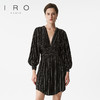 【2F】IRO春季新款法式轻奢女装气质裹腰银丝条纹短款灯笼袖连衣裙 商品缩略图0