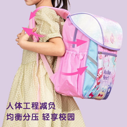 得力BB112磁吸盖头小恶魔款卡通2210系列蓝学生书包(个) 商品图4