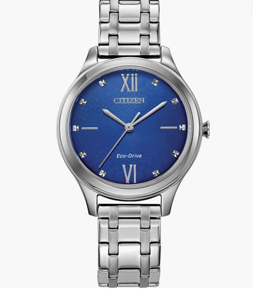 史低价！Citizen 西铁城光动能蓝盘时装女表  EM0500-57L复古百搭款 商品图2