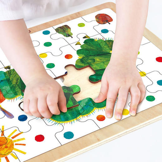 mideer弥鹿好饿的毛毛虫幼儿大块木质益智早教拼图玩具男女孩2岁3岁 商品图1