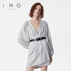 【2F】IRO春季新款法式轻奢女装纯色收腰V领褶皱不规则连衣裙 商品缩略图3
