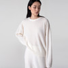 322工房混纺羊毛针织衫女2023年新款秋长袖宽松圆领落肩袖套头衫 商品缩略图0
