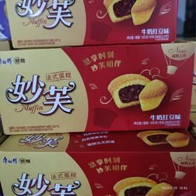 康师傅妙芙法式蛋糕盒装 100g牛奶红豆口味2枚入盒装