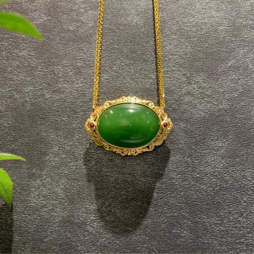 【御珠宫坊】金镶碧玉吊坠 商品图3