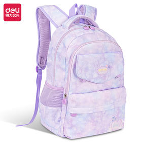 得力BB106 超轻面料梦幻女生卡通2210系列粉学生书包(个)