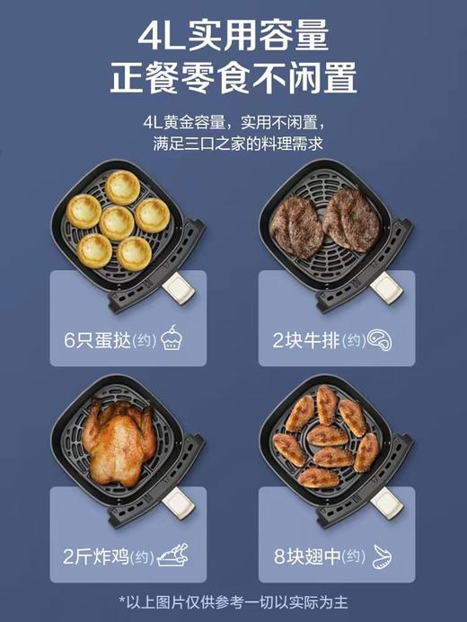 【松下】B7F 松下4L可视空气炸锅家用全自动无油大容量智能多功能电炸锅HC300 商品图5