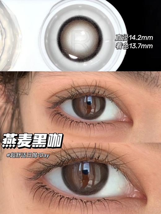 toffee 日抛美瞳 燕麦黑咖 直径14.2mm着色13.7mm 商品图10