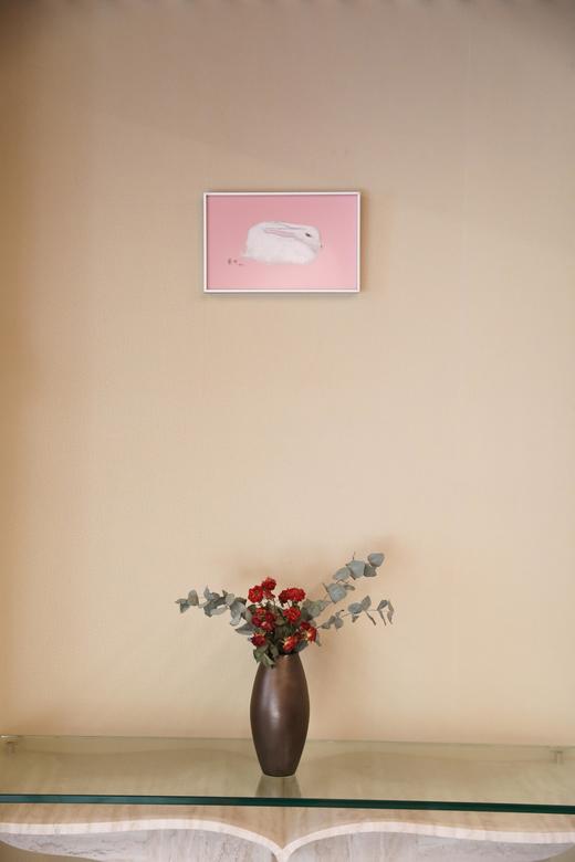 【现货】戴泽《兔》兔年版画 （含铝合金框） 商品图4