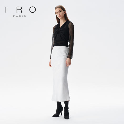 【2F】IRO春季新款法式轻奢女装性感气质网纱设计感短款长袖上衣 商品图2