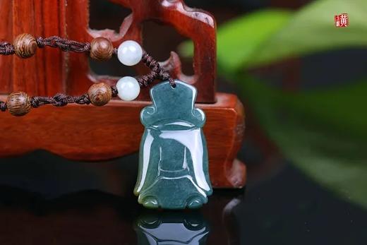 天然翡翠【财神】吊坠  配精美编织挂绳 商品图3