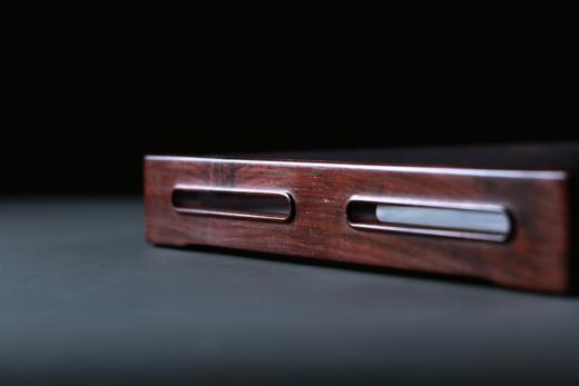 SDMG0054°大红酸枝嵌云石承盘 商品图5