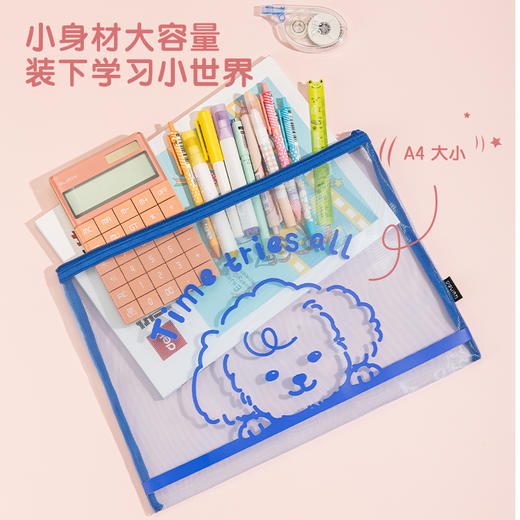 得力BA102网纱A4拉链袋(混)(个) 商品图2