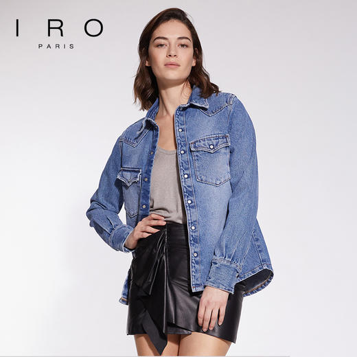 【2F】IRO【明星同款】休闲叠穿正肩复古水洗牛仔衬衫外套上衣 商品图3