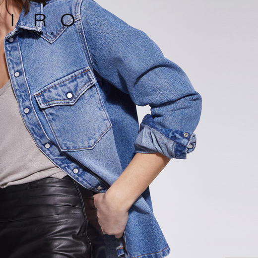 【2F】IRO【明星同款】休闲叠穿正肩复古水洗牛仔衬衫外套上衣 商品图1