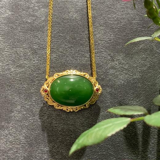 【御珠宫坊】金镶碧玉吊坠 商品图2