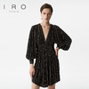 【2F】IRO春季新款法式轻奢女装气质裹腰银丝条纹短款灯笼袖连衣裙 商品缩略图3