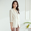 【棉麻面料】罗蒙小西装女外套夏季轻薄透气凉爽速干修身小西装单西服女 商品缩略图2