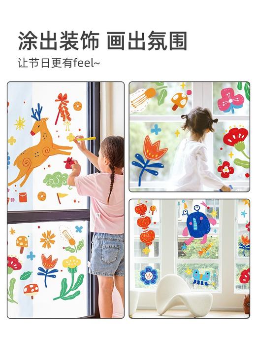 mideer弥鹿儿童水性马克笔手绘颜料彩绘套装涂鸦diy笔不透色可擦 商品图3