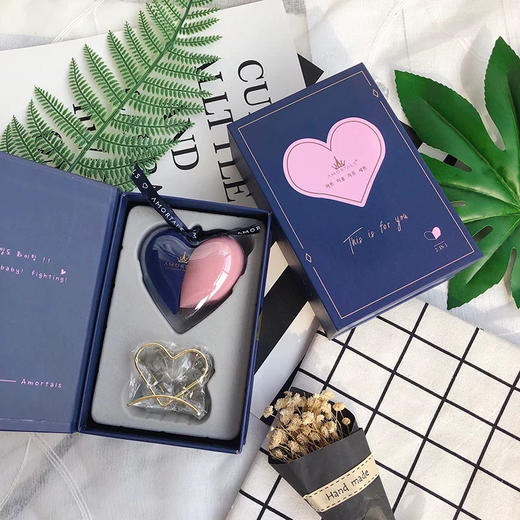 尔木萄心悦美妆蛋海绵套装（蓝+粉）2个装 粉扑美妆蛋 商品图6