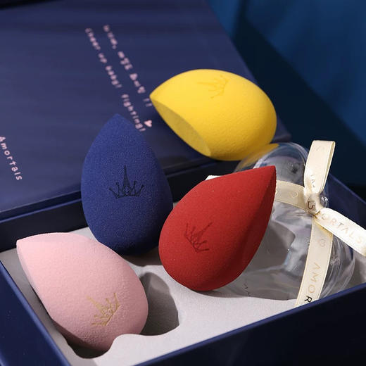 尔木萄心悦美妆蛋海绵套装（蓝+粉）2个装 粉扑美妆蛋 商品图2